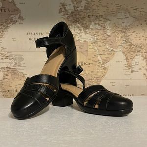 Black leather by clarks